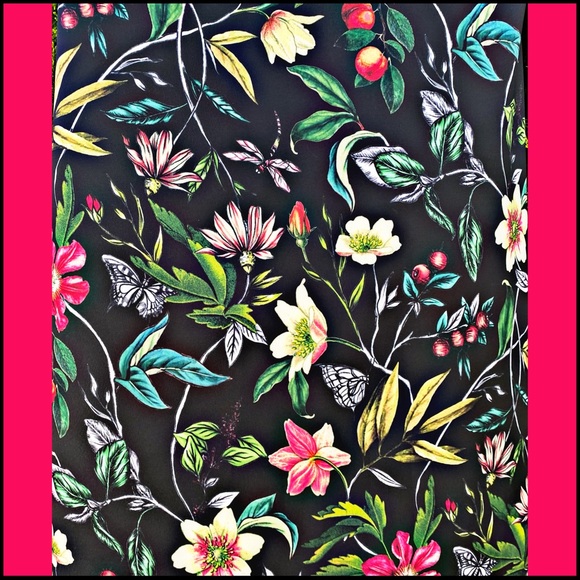 SAM EDELMAN BLACK TROPICAL PRINTED SHEATH DRESS - Picture 6 of 8